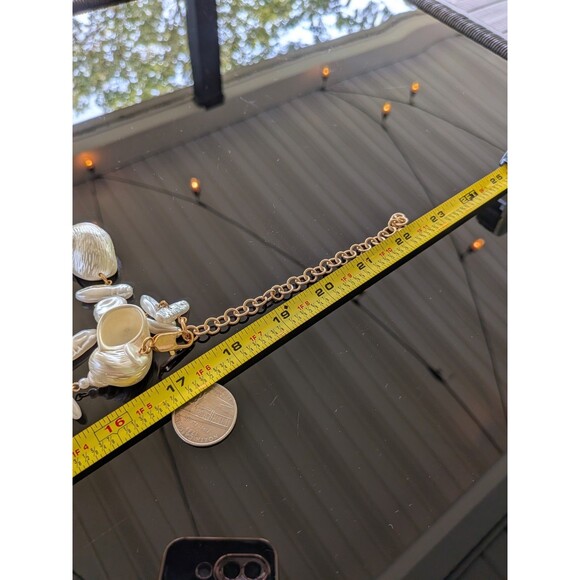 ZARA Belts Women's 2 pack Faux Pearl Shells Cord & Chain Boho Beach Hipster NEW - Picture 14 of 15